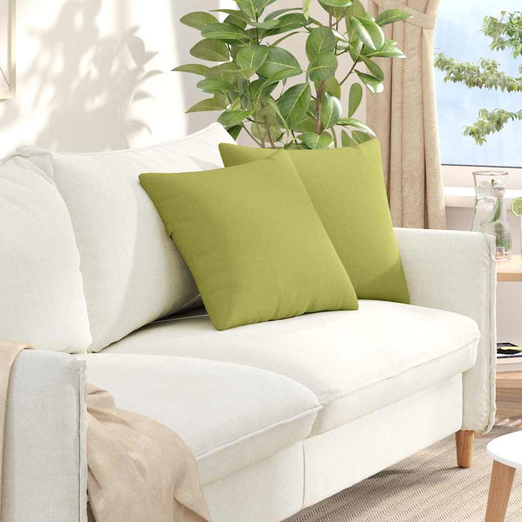Cuscini da Divano 2 pcs Verde chiaro 45 x 45 cm Tessuto