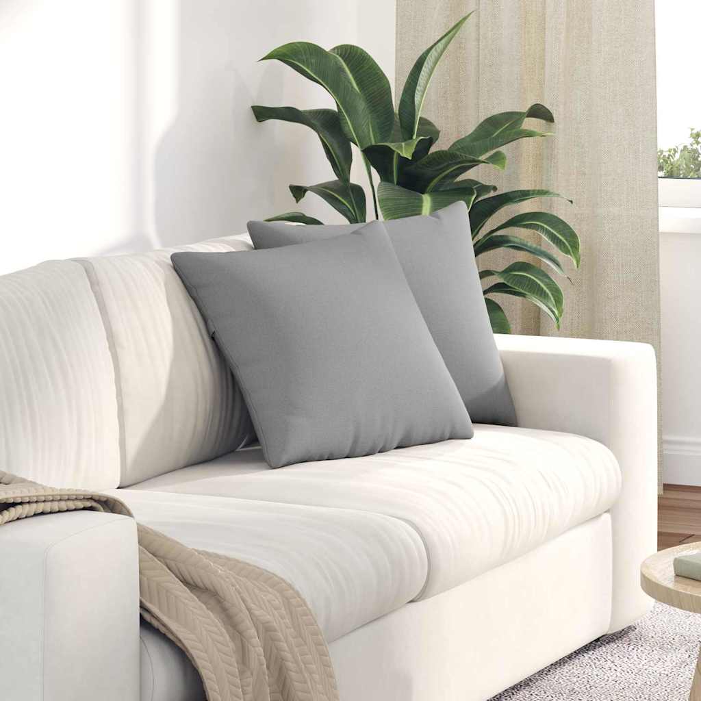 Cuscini da Divano 2 pcs Grigio Nuvola 45 x 45 cm Tessuto