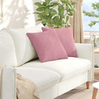 Cuscini da Divano 2 pcs Rosa 45 x 45 cm Tessuto in Cords