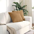 Cuscini da Divano 2 pcs Marrone 45 x 45 cm Tessuto in Cords