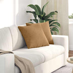 Cuscini da Divano 2 pcs Marrone 45 x 45 cm Tessuto in Cords