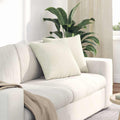 Cuscini da Divano 2 pcs Crema 45 x 45 cm Tessuto in Cords
