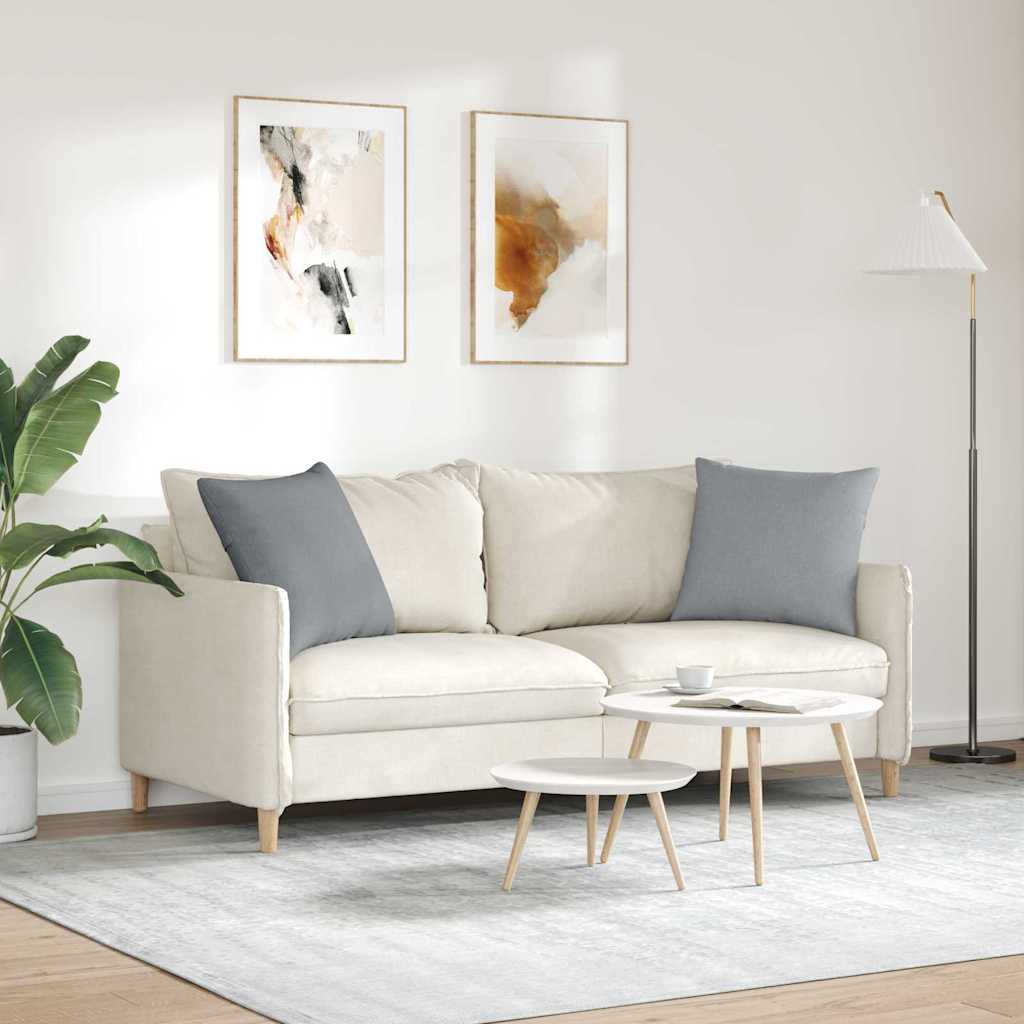 Cuscini da Divano 2 pcs Grigio chiaro 50 x 50 cm Tessuto