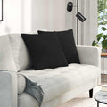 Cuscini da Divano 2 pcs Nero 50 x 50 cm Tessuto
