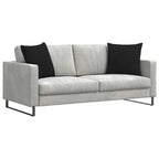 Cuscini da Divano 2 pcs Nero 50 x 50 cm Tessuto