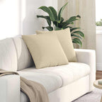 Cuscini da Divano 2 pcs Crema 50 x 50 cm Tessuto