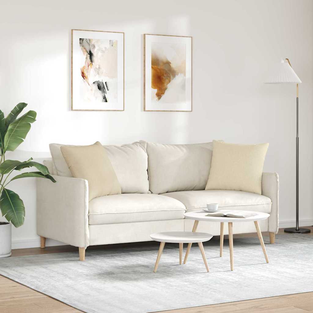 Cuscini da Divano 2 pcs Crema 50 x 50 cm Tessuto