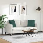 Cuscini da Divano 2 pcs Verde Scuro 50 x 50 cm Tessuto in Cords