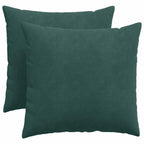 Cuscini da Divano 2 pcs Verde Scuro 50 x 50 cm Tessuto in Cords