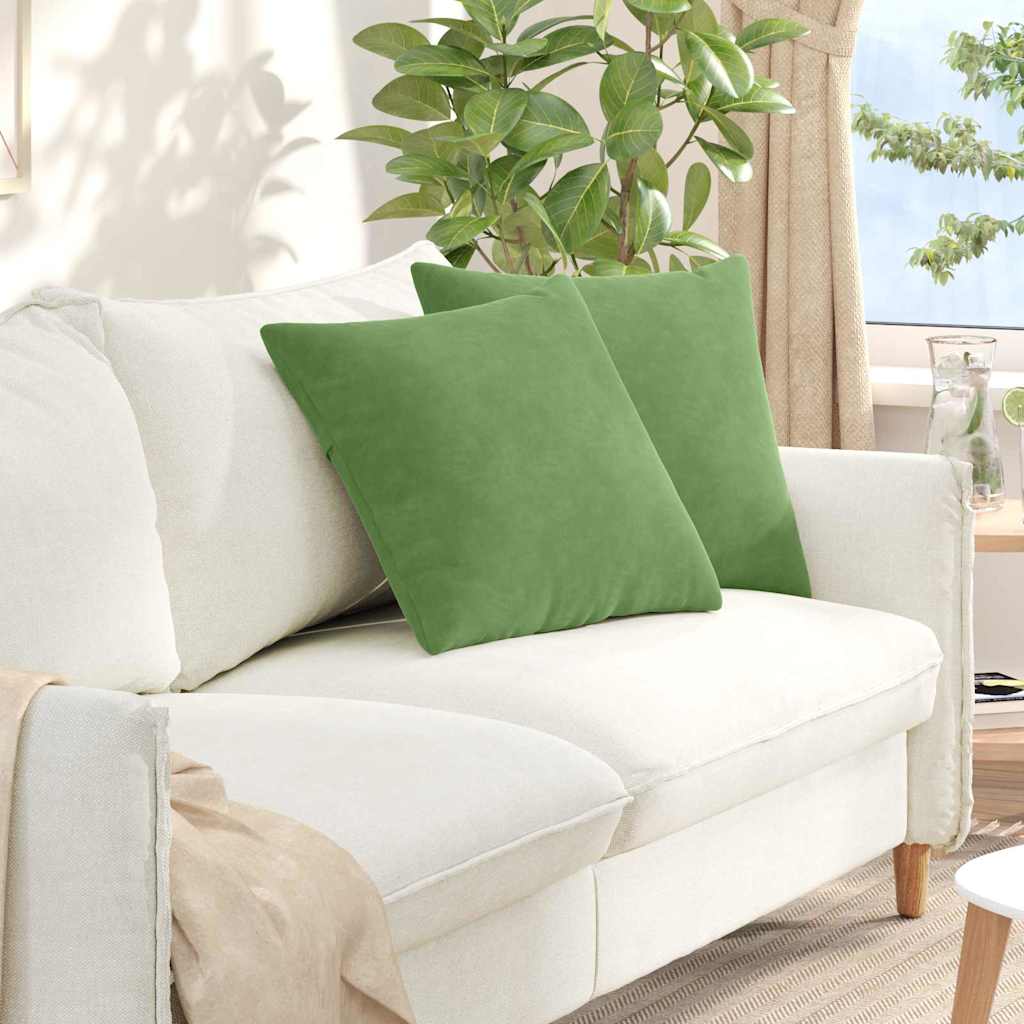 Cuscini da Divano 2 pcs Verde chiaro 50 x 50 cm