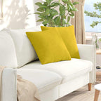 Cuscini da Divano 2 pcs Giallo 50 x 50 cm Tessuto in Cords