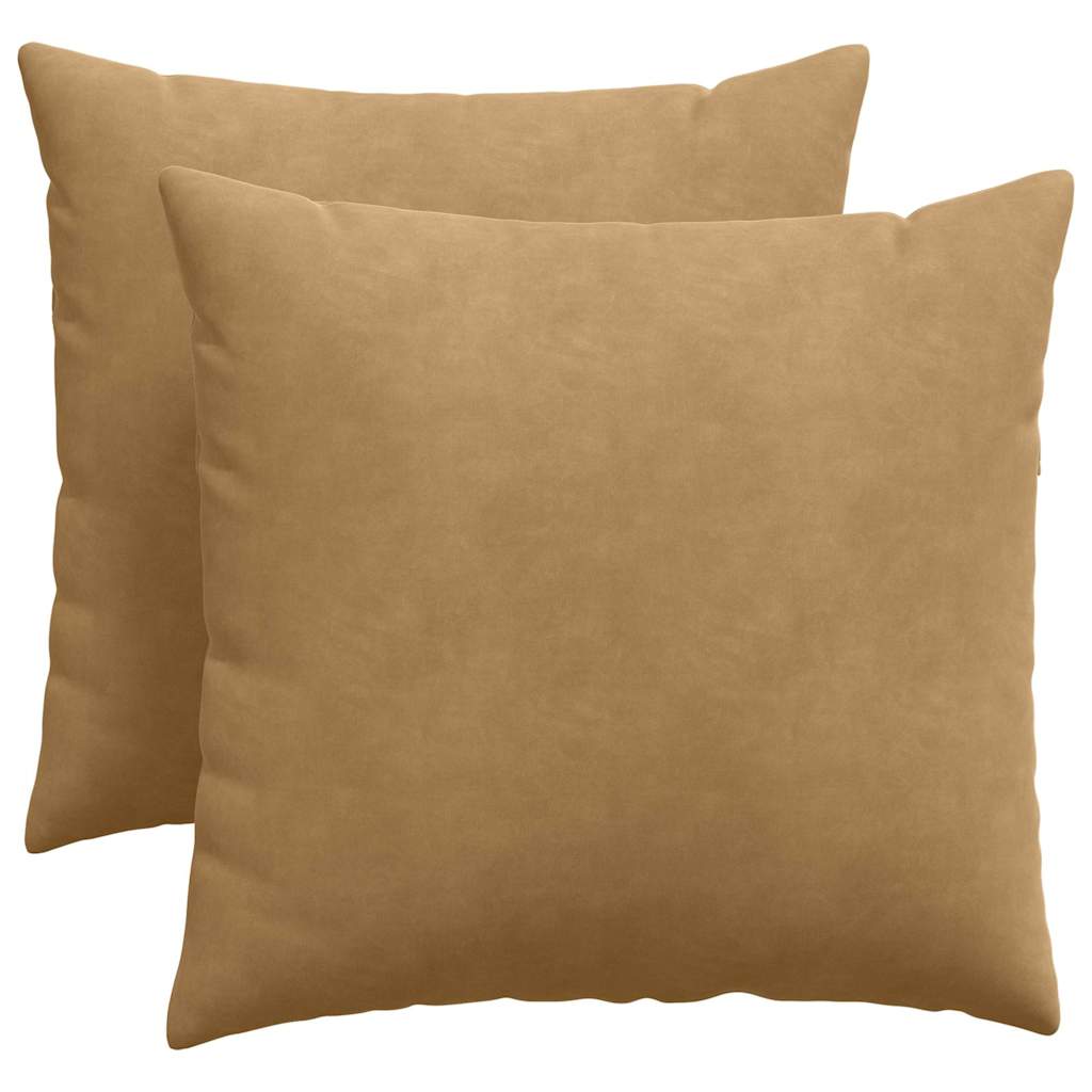 Cuscini da Divano 2 pcs Marrone 50 x 50 cm Tessuto in Cords