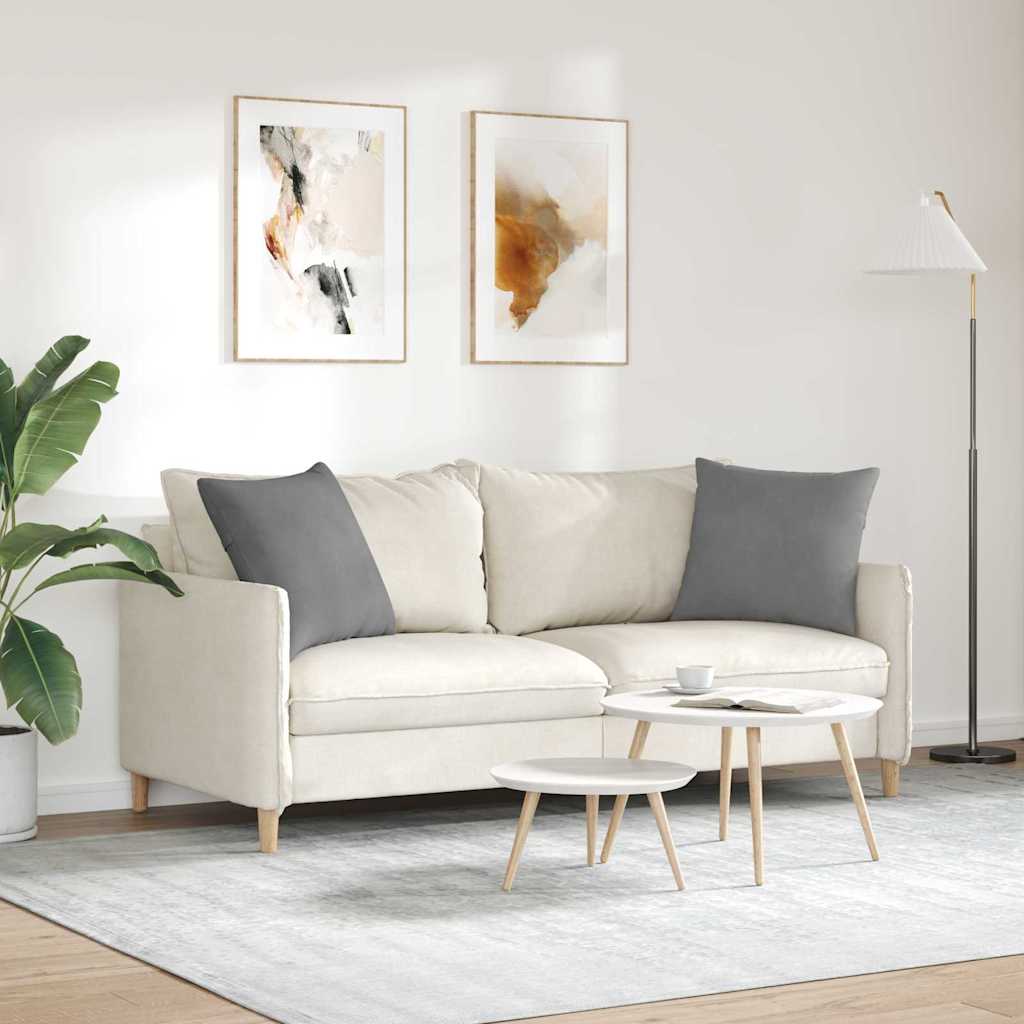 Cuscini da Divano 2 pcs Grigio scuro 50 x 50 cm Tessuto