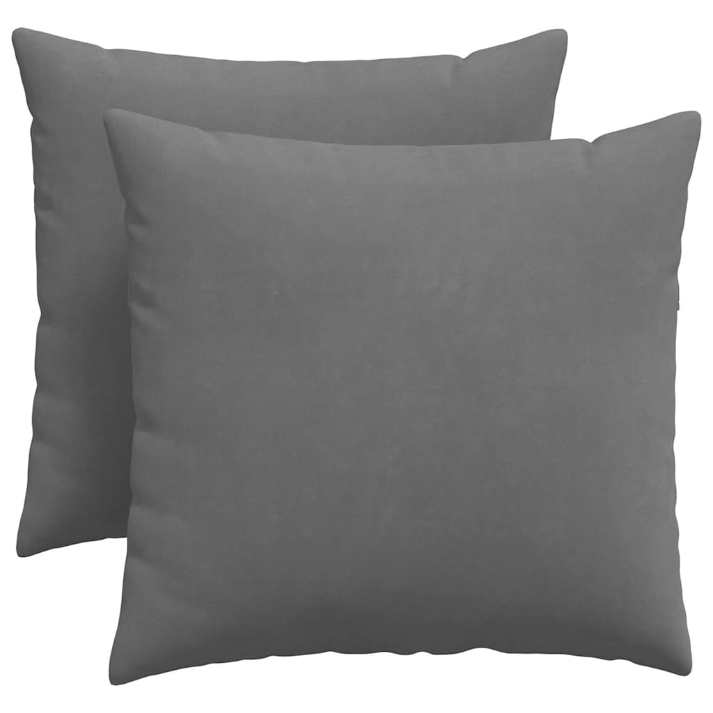 Cuscini da Divano 2 pcs Grigio scuro 50 x 50 cm Tessuto