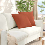 Cuscini da Divano 2 pcs Rosso Arancio 50 x 50 cm