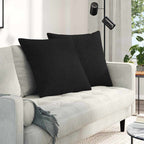 Cuscini da Divano 2 pcs Nero 60 x 60 cm Tessuto