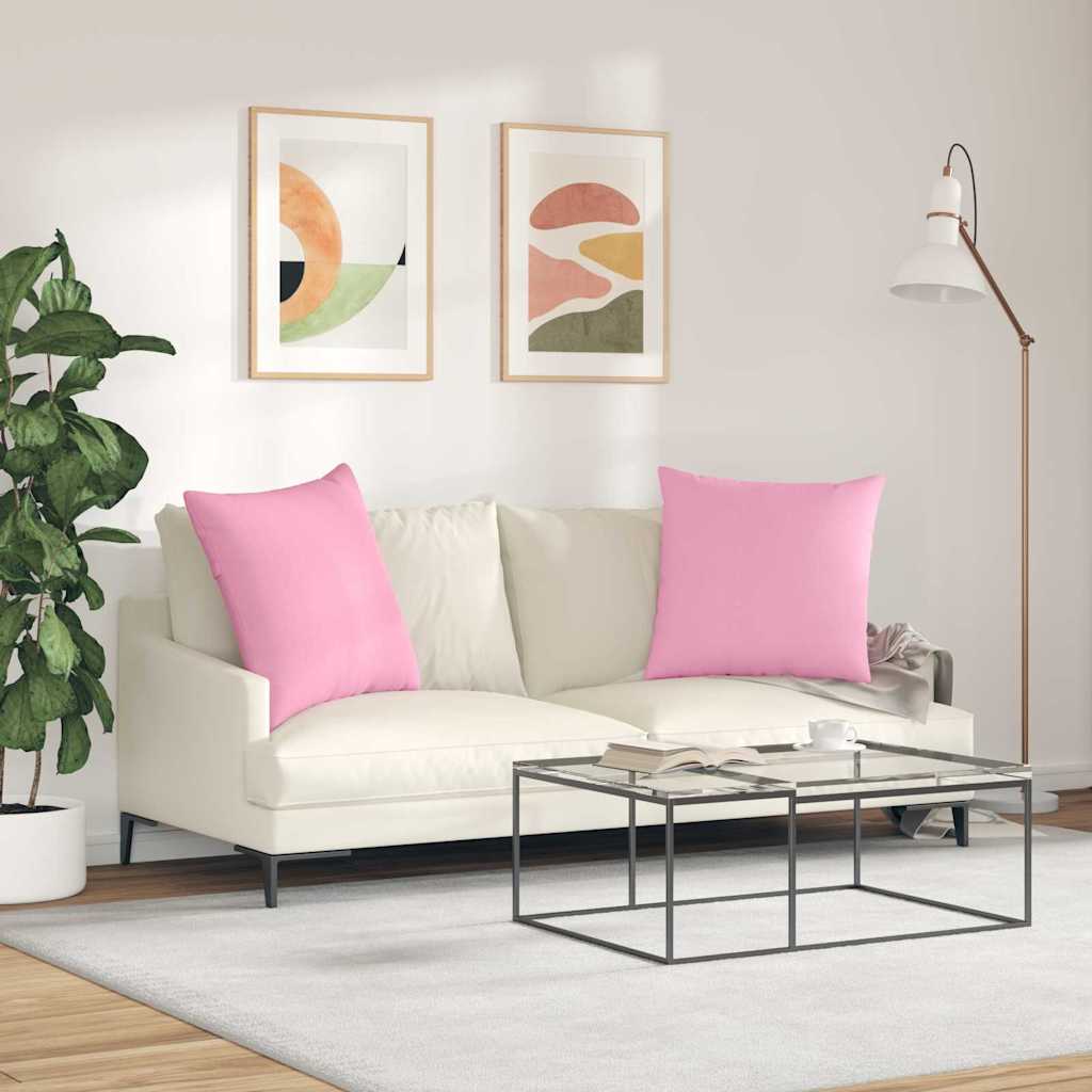 Cuscini da Divano 2 pcs Rosa 60 x 60 cm Tessuto