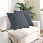 Cuscini da Divano 2 pcs Grigio scuro 60 x 60 cm