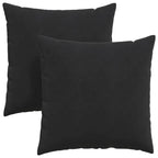 Cuscini da Divano 2 pcs Nero 60 x 60 cm Tessuto in Cords