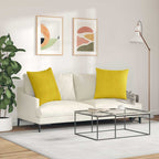 Cuscini da Divano 2 pcs Giallo 60 x 60 cm Tessuto in Cords