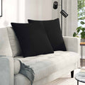 Cuscini da Divano 2 pcs Nero 60 x 60 cm Tessuto