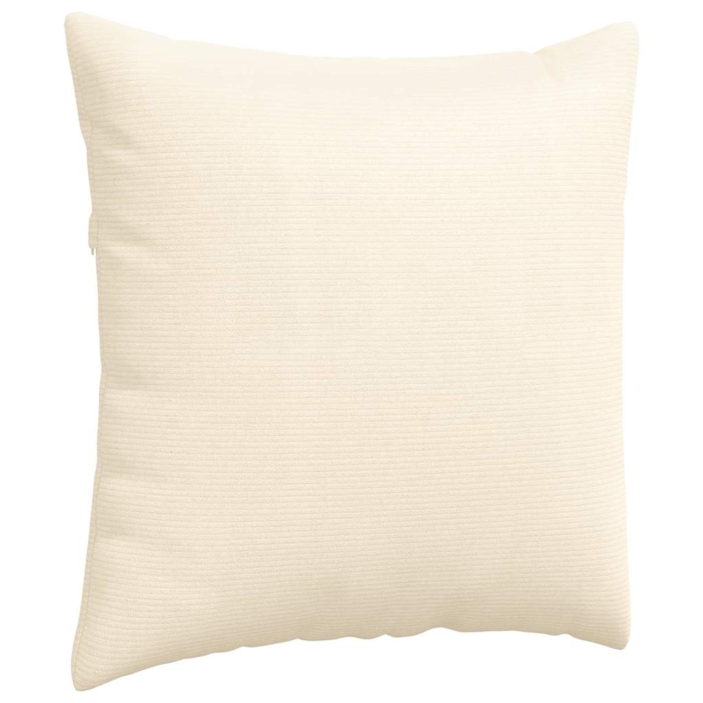 Cuscini da Divano 2 pcs Crema 60 x 60 cm Tessuto in Cords