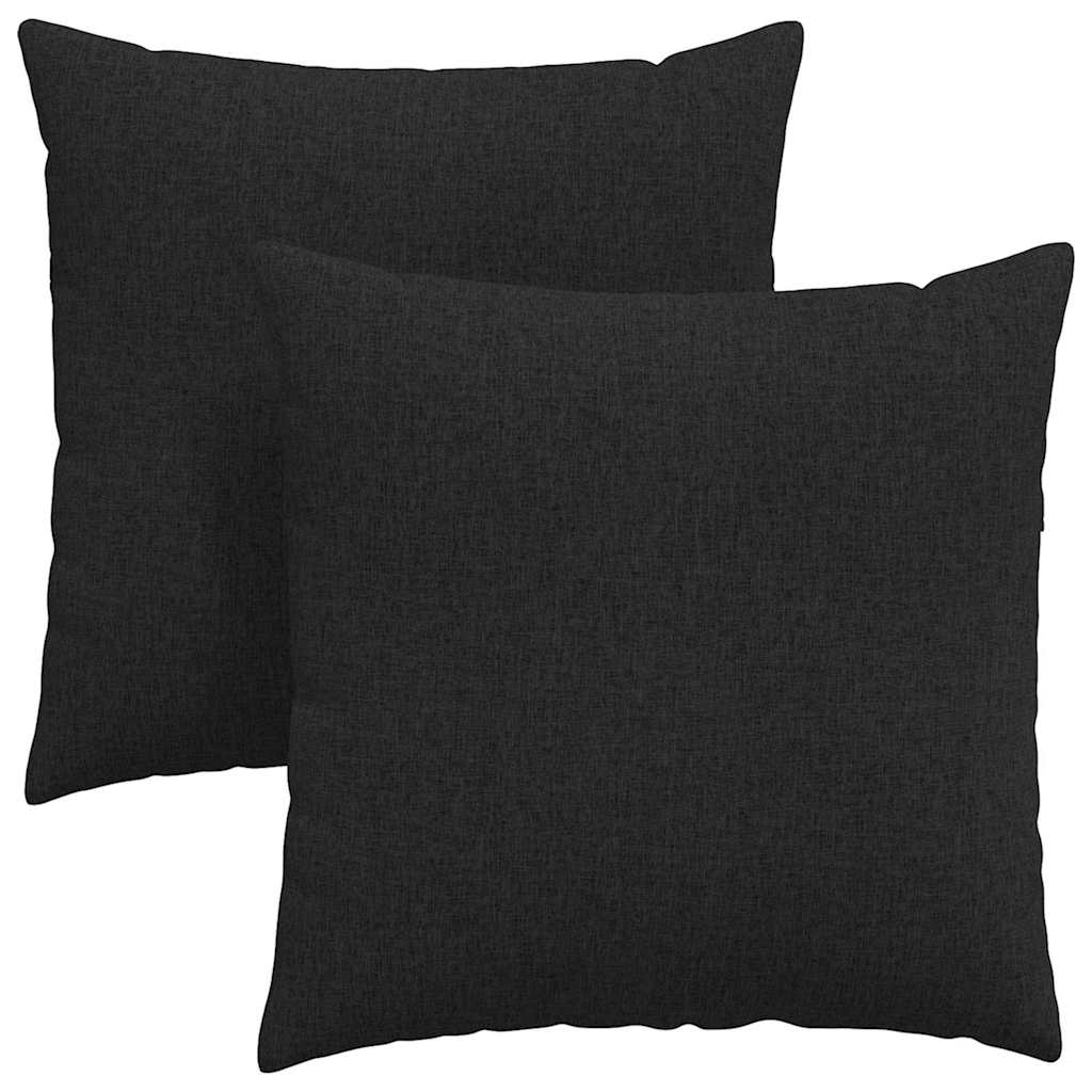 Cuscini da Divano 2 pcs Nero 80 x 80 cm Tessuto