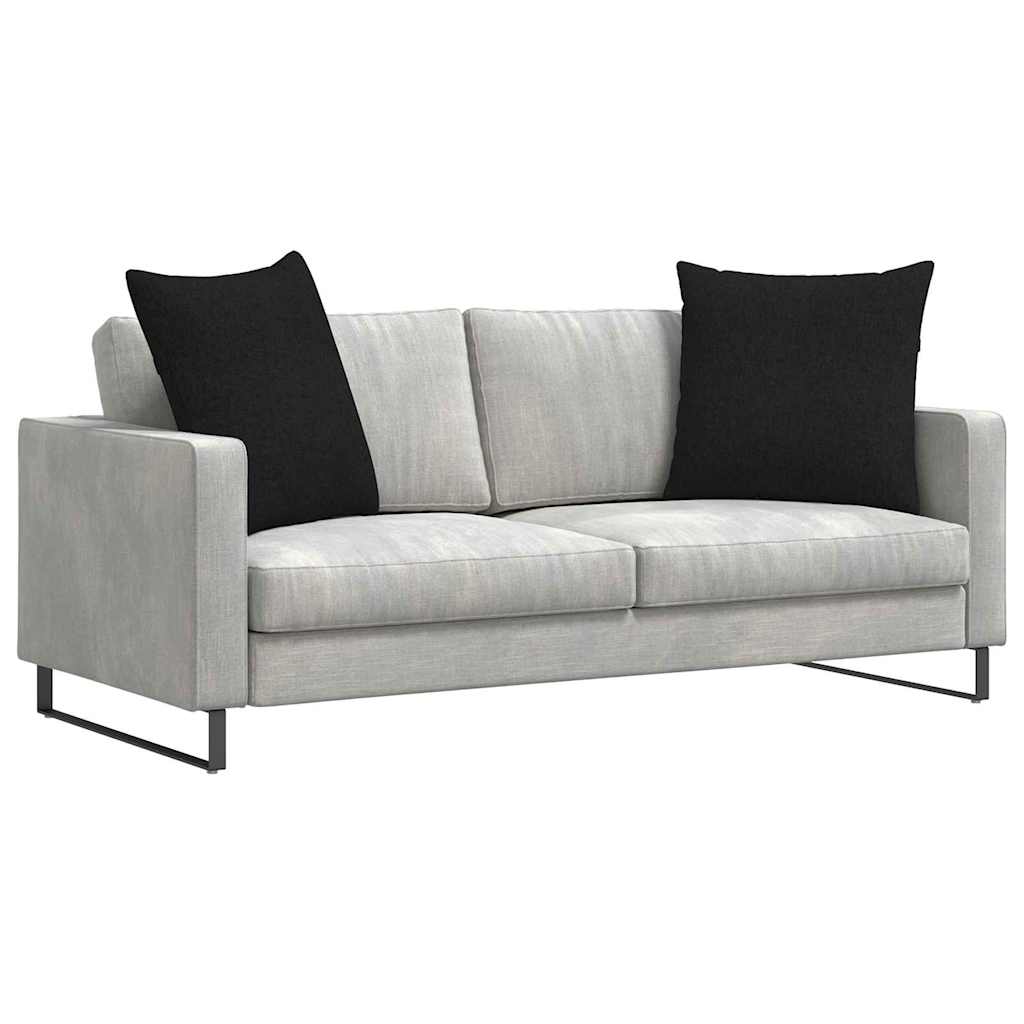 Cuscini da Divano 2 pcs Nero 80 x 80 cm Tessuto
