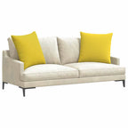 Cuscini da Divano 2 pcs Giallo Chiaro 80 x 80 cm Tessuto