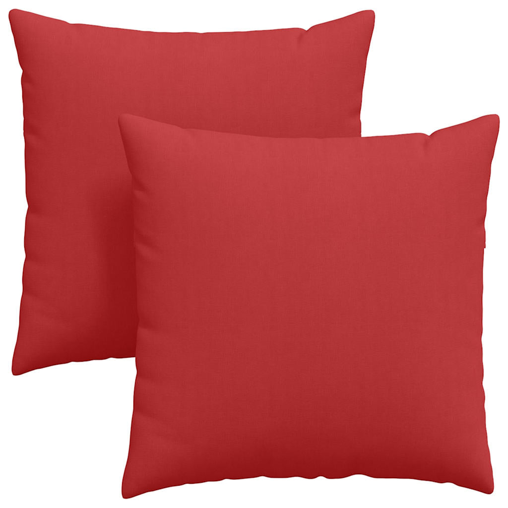 Cuscini da Divano 2 pcs Rosso 80 x 80 cm Tessuto