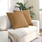 Cuscini da Divano 2 pcs Marrone 80 x 80 cm Tessuto in Cords
