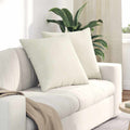 Cuscini da Divano 2 pcs Crema 80 x 80 cm Tessuto in Cords