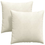 Cuscini da Divano 2 pcs Crema 80 x 80 cm Tessuto in Cords