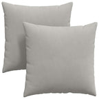 Cuscini da Divano 2 pcs Grigio chiaro 80 x 80 cm Tessuto