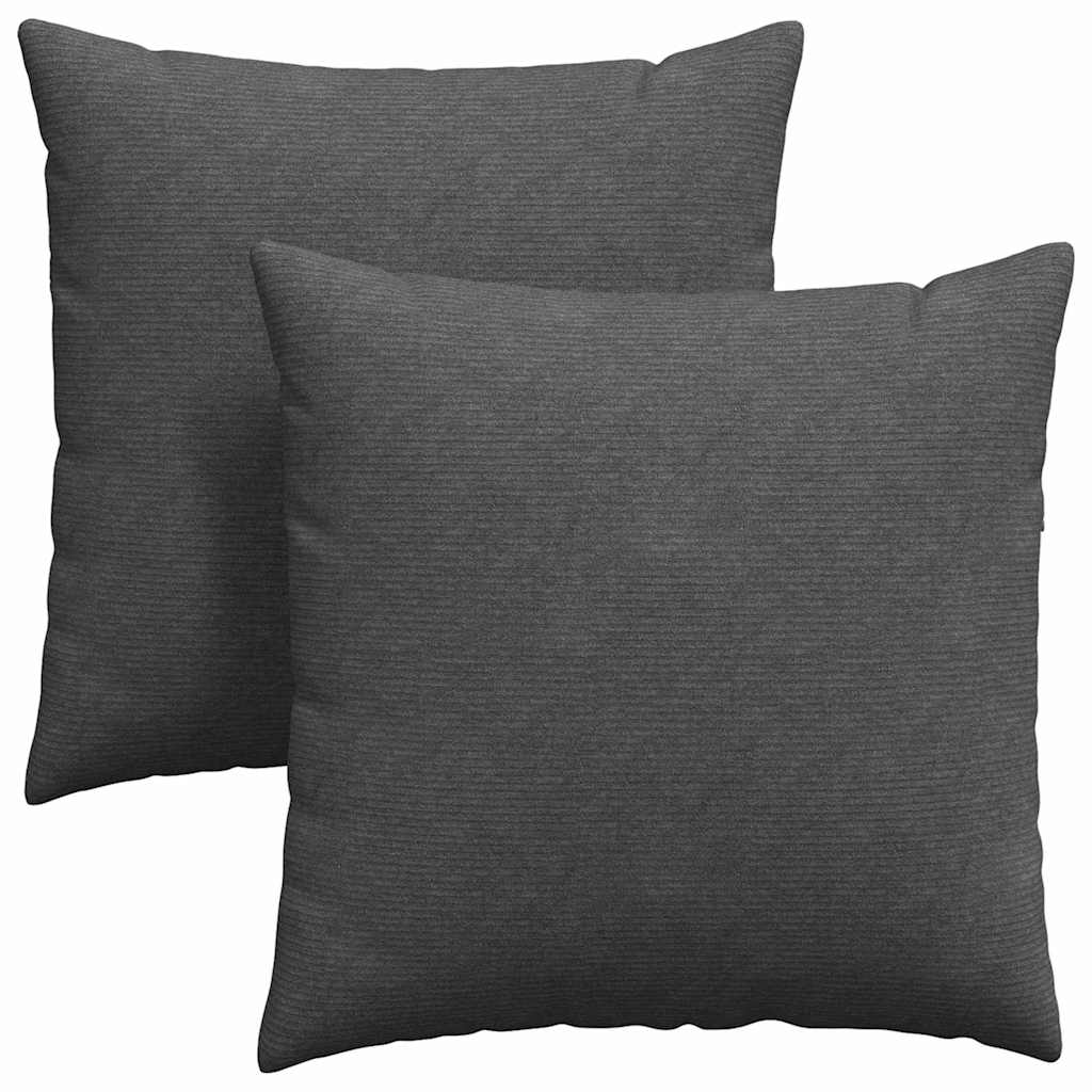 Cuscini da Divano 2 pcs Grigio scuro 80 x 80 cm