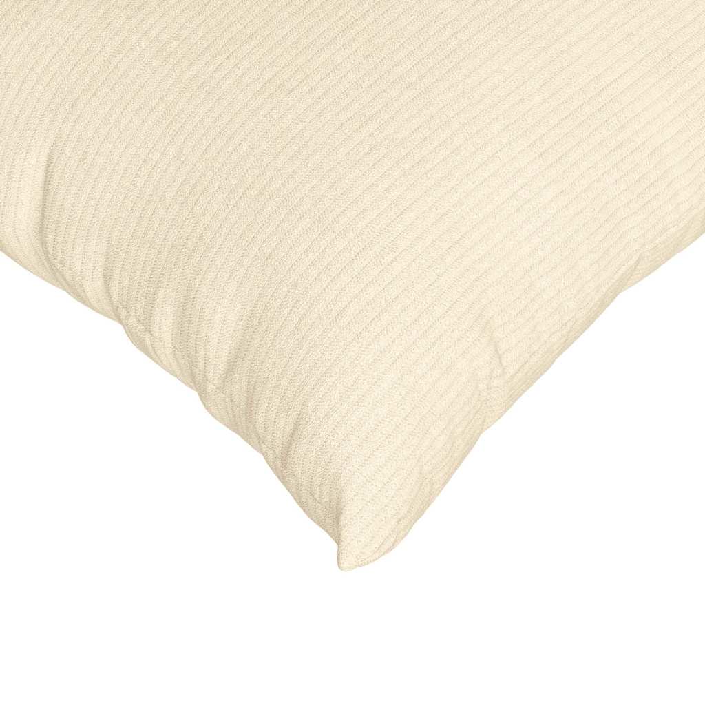 Cuscini da Divano 2 pcs Crema 80 x 80 cm Tessuto in Cords
