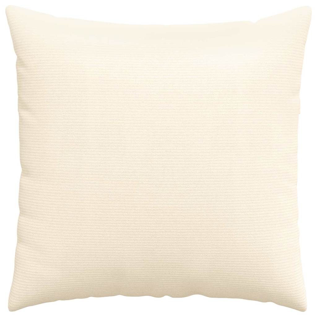 Cuscini da Divano 2 pcs Crema 80 x 80 cm Tessuto in Cords