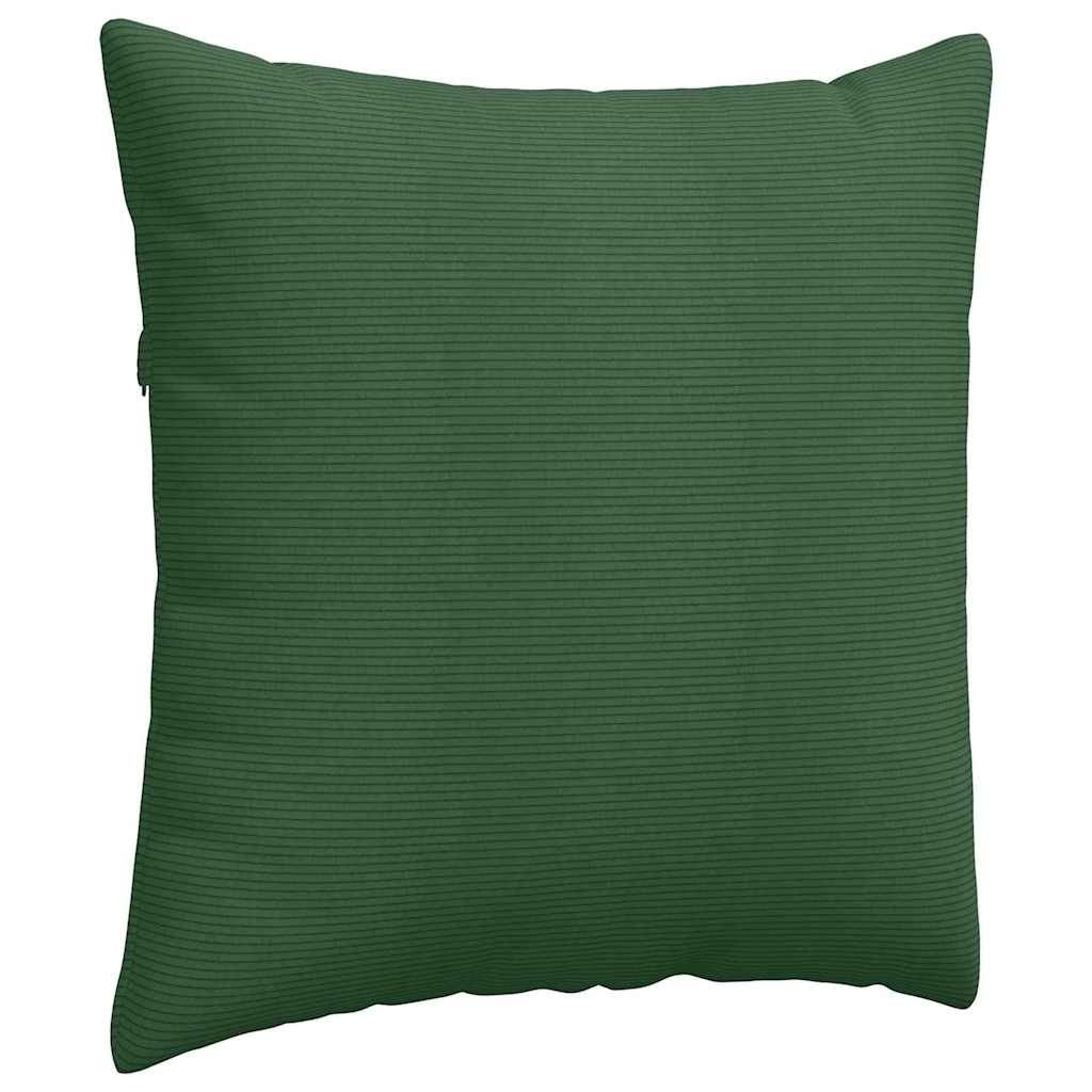 Cuscini da Divano 2 pcs Verde Scuro 80 x 80 cm Tessuto in Cords
