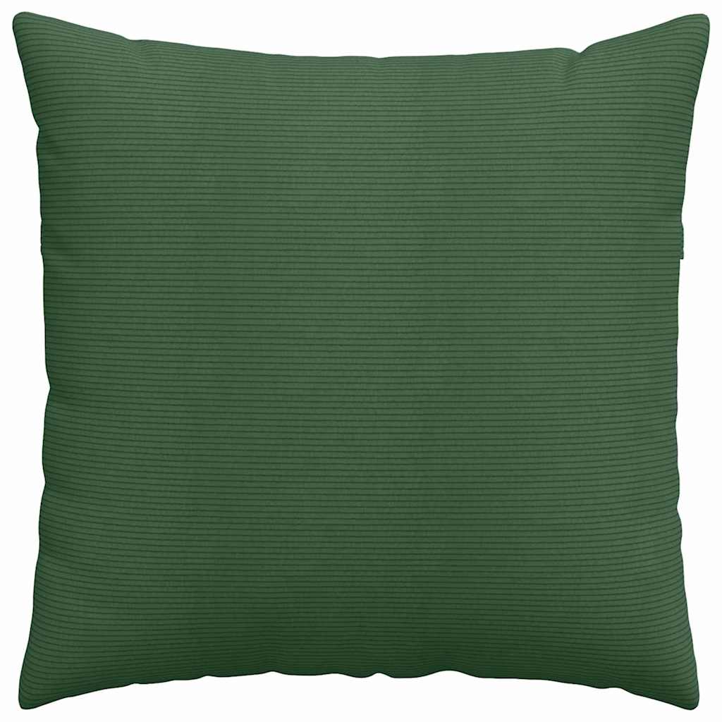 Cuscini da Divano 2 pcs Verde Scuro 80 x 80 cm Tessuto in Cords