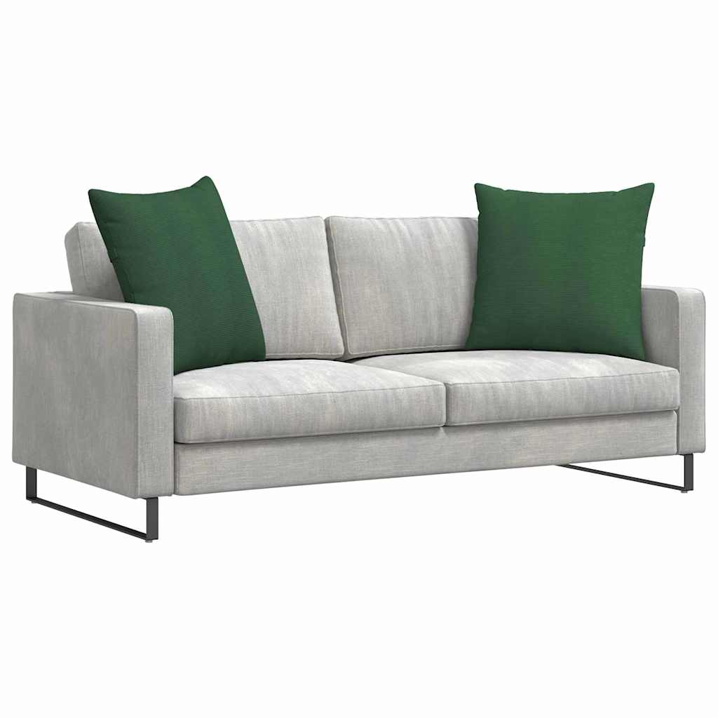 Cuscini da Divano 2 pcs Verde Scuro 80 x 80 cm Tessuto in Cords