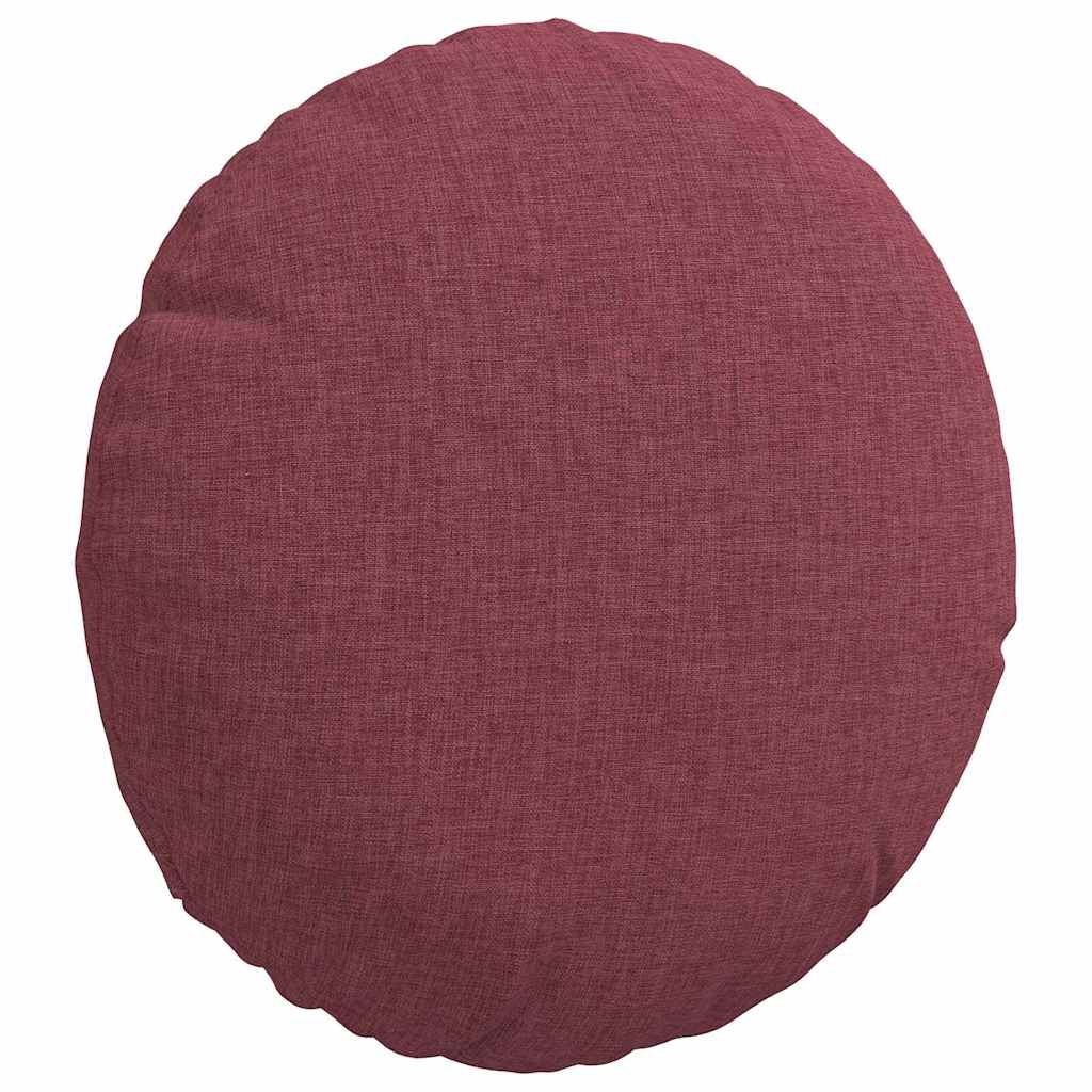 Cuscini per Seduta 2 pcs Rosso Vino Ø30 x 13 cm Tessuto