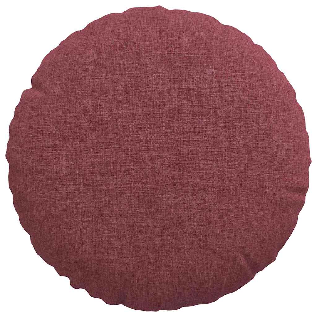Cuscini per Seduta 2 pcs Rosso Vino Ø30 x 13 cm Tessuto