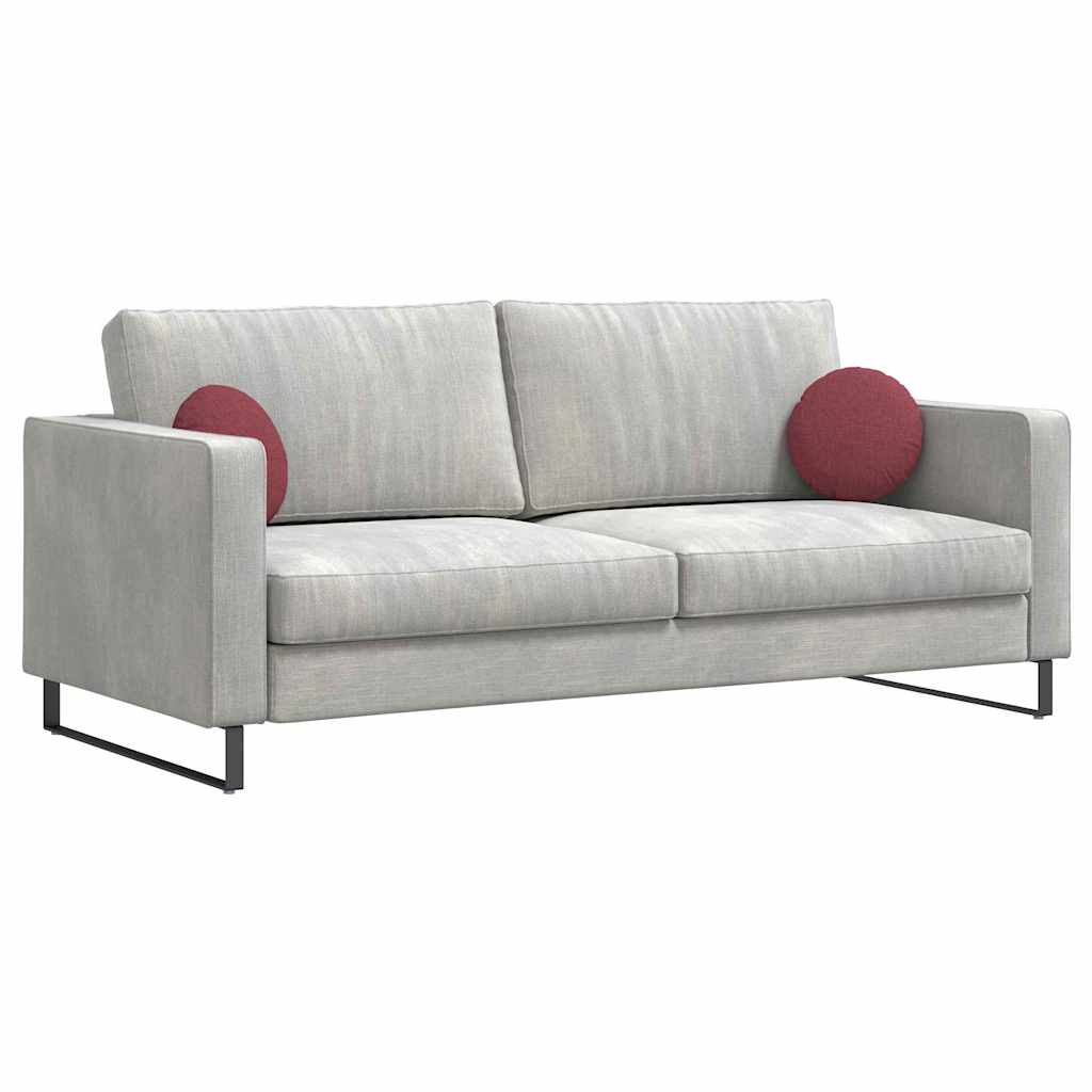 Cuscini per Seduta 2 pcs Rosso Vino Ø30 x 13 cm Tessuto