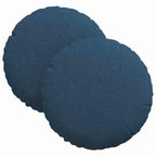 Cuscini per Seduta 2 pcs Blu Ø30 x 13 cm Tessuto