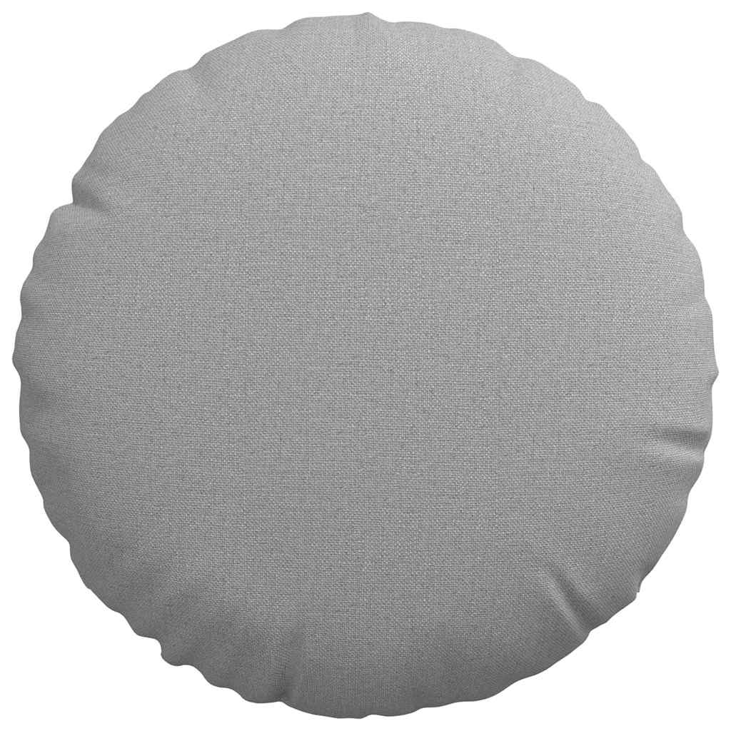 Cuscini per Seduta 2 pcs Grigio Nuvola Ø30 x 13 cm Tessuto
