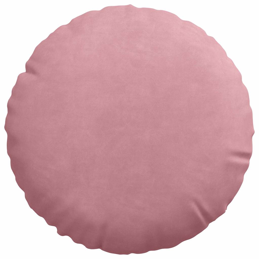 Cuscini per Seduta 2 pcs Rosa Ø30 x 13 cm Velluto