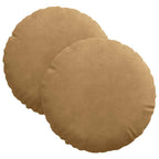Cuscini per Seduta 2 pcs Marrone Ø30 x 13 cm Velluto
