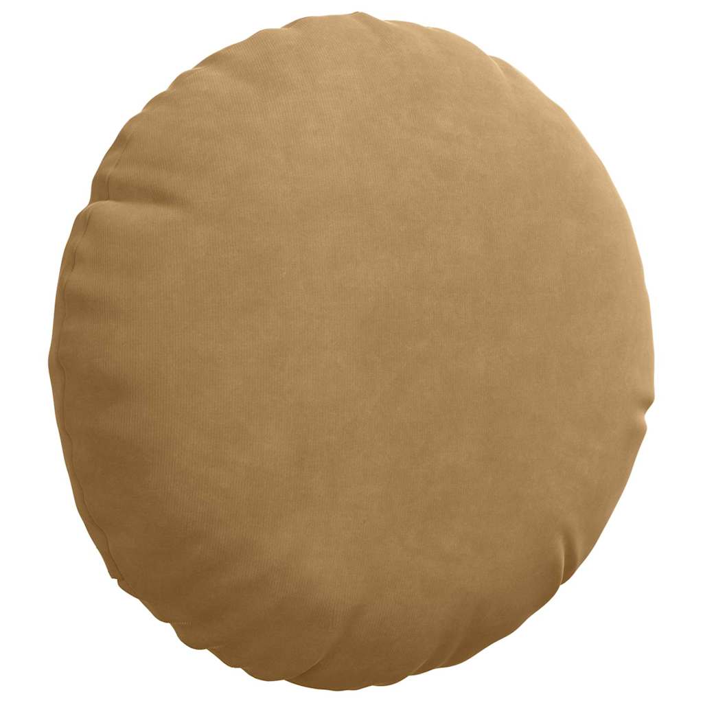 Cuscini per Seduta 2 pcs Marrone Ø30 x 13 cm Velluto