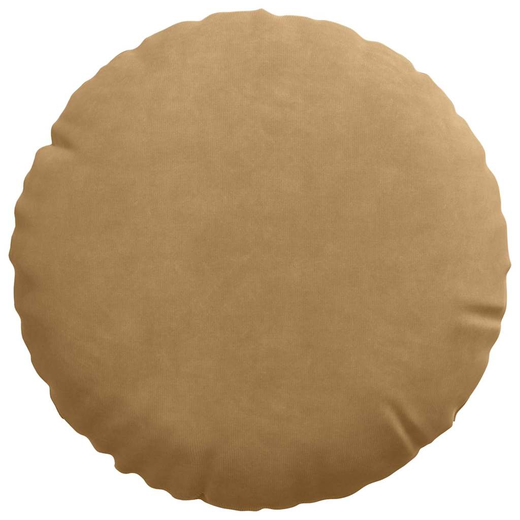 Cuscini per Seduta 2 pcs Marrone Ø30 x 13 cm Velluto