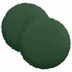 Cuscini per Seduta 2 pcs Verde Scuro Ø30 x 13 cm